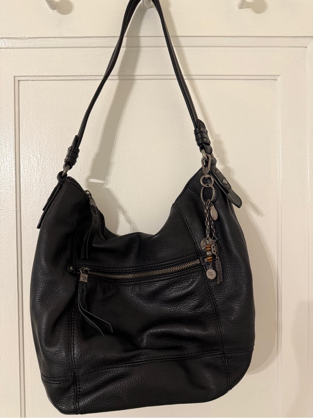 Black Leather Hobo Bag - The Sak